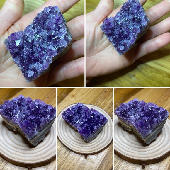 GIVEN AS FREE GIFT Spectacular HQ Grape Jelly Amethyst Geode Chunk - Picture 8 of 8